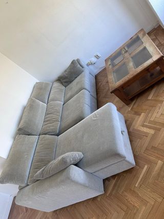 Mesa de centro madera y cristal de calidad