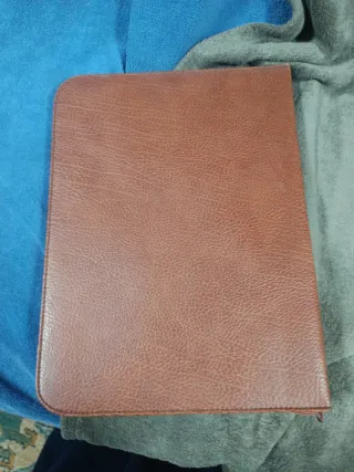 Portafolios de cuero con anillas