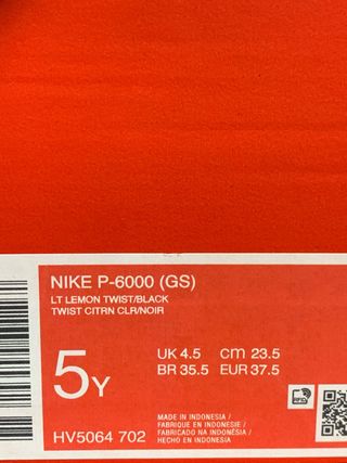 Zapatillas Nike P-6000 verde lima y negra