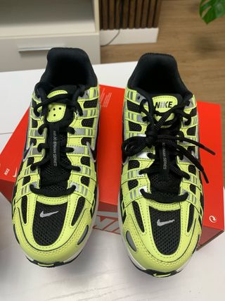 Zapatillas Nike P-6000 verde lima y negra