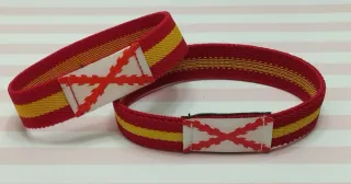 OFERTA! PULSERAS ELASTICAS CRUZ DE BORGOÑA BANDERA