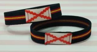OFERTA! PULSERAS ELASTICAS CRUZ DE BORGOÑA BANDERA