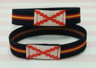 OFERTA! PULSERAS ELASTICAS CRUZ DE BORGOÑA BANDERA