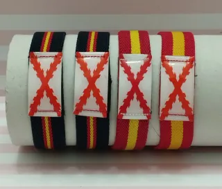 OFERTA! PULSERAS ELASTICAS CRUZ DE BORGOÑA BANDERA