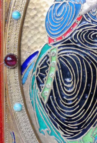 Cuadro Cristo Pantocrator esmalte Modest Morató