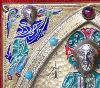 Cuadro Cristo Pantocrator esmalte Modest Morató