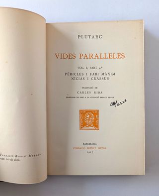 Bernat Metge Vides Paral·leles. Vol. I-II-III-IV-V