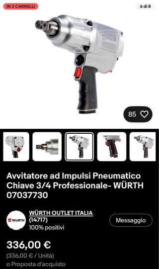 Avvitatore impulsi pneumatico Wurth DSS 3/4 H