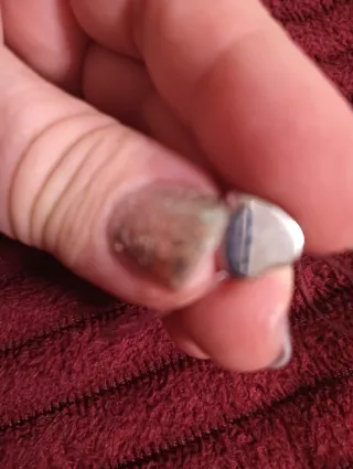 Collar invisible corazón rosa y plata