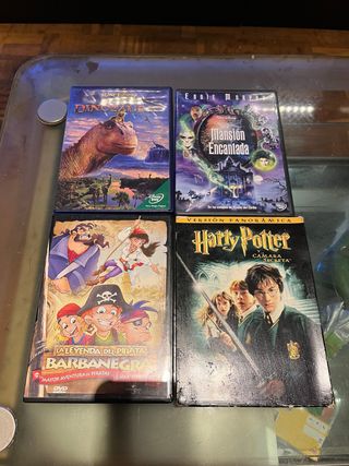 4 Películas DVD: Dinosaurio, Harry Potter ...
