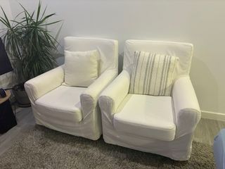 Conjunto Sofá y 2 Sillones Blancos