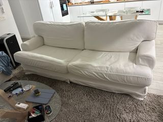 Conjunto Sofá y 2 Sillones Blancos