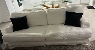 Conjunto Sofá y 2 Sillones Blancos