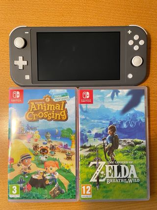 Nintendo switch lite + Animal crossing+Zelda BOTW