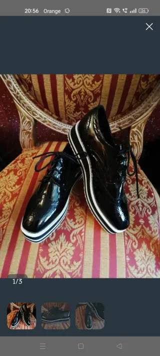 Zapatos negros charol plataforma