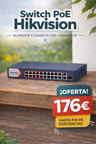 Switch PoE Hikvision 16 porte