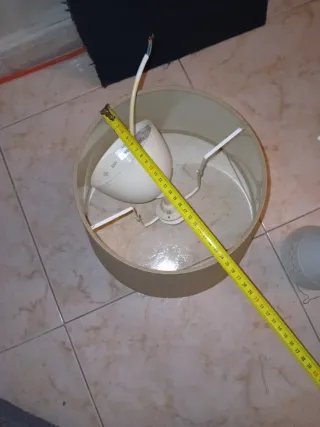 2 Lámparas  Ikea beige y blanca