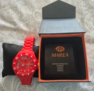 Reloj Marea Rojo Resistente al Agua