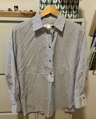 Camisa Zara Rayas Azul y Blanco