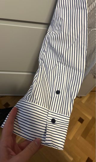Camisa Zara Rayas Azul y Blanco