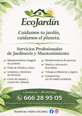Servicios de Jardinería y Mantenimiento EcoJardín