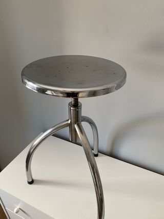 Taburete Vintage Metálico Años 70