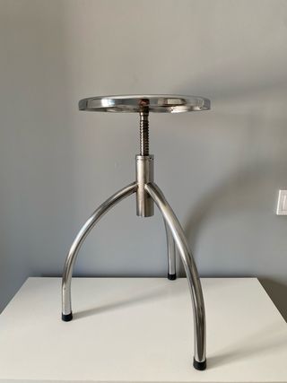 Taburete Vintage Metálico Años 70