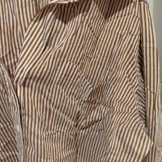 Camisa Zara rayas marrón oversize talla única