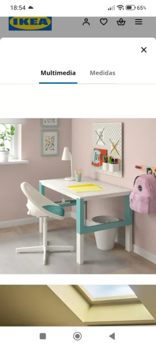 Silla de escritorio Ikea Loberget con cojin.