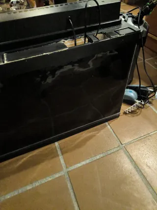 Pecera  de 100 litros con filtro, tierra y adornos