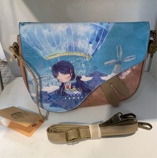 Bolso bandolera con estampado de niña