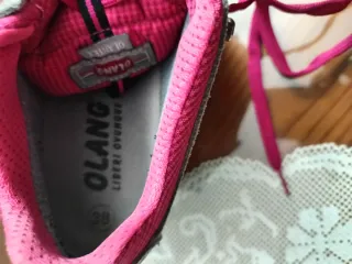 Botas de montaña Olang grises y rosas,talla 7