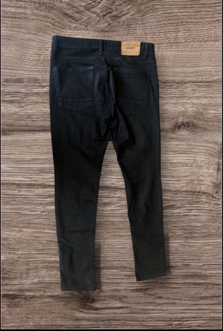Pull&Bear Pantalón Vaquero Negro Largo