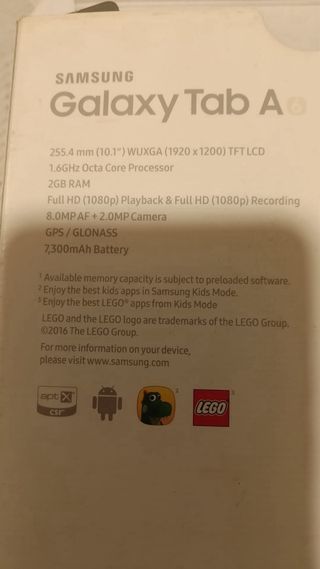 Tablet Samsung Galaxy Tab A6 32GB Negra