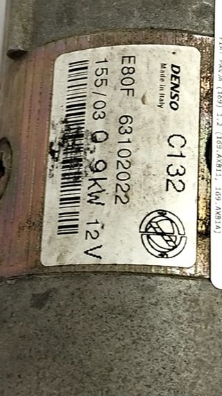 MOTOR ARRANQUE FIAT PANDA (169) 849885