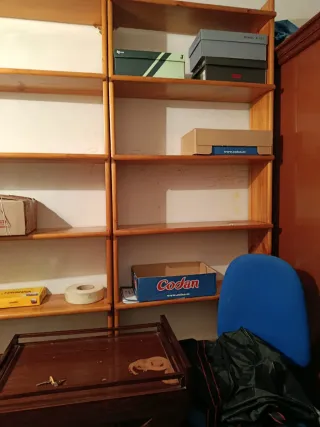 Armario de madera con 2 puertas y espejo