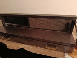 Armario de madera con 2 puertas y espejo