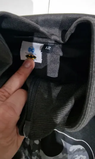 Chaqueta Batman Negra talla 12 años
