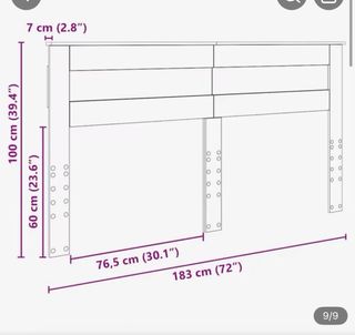 Cabecero Blanco 180x100