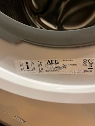 Lavadora AEG Lavamat 6000 Series 10kg CUBETA ROTA