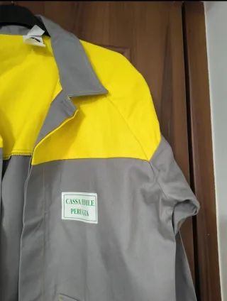 Giacca da lavoro uomo grigia e gialla nuova