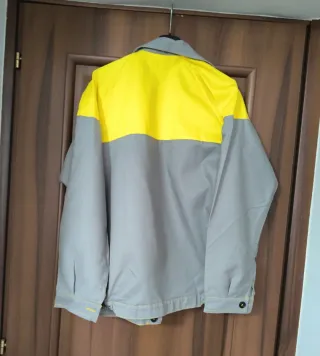 Giacca da lavoro uomo grigia e gialla nuova