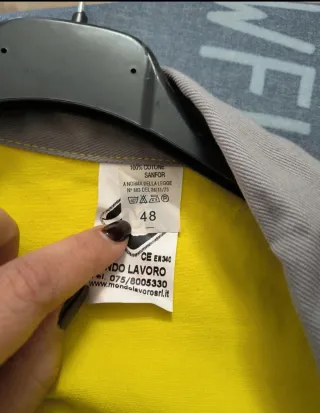 Giacca da lavoro uomo grigia e gialla nuova