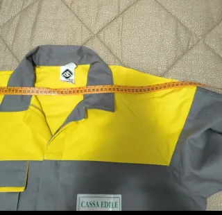 Giacca da lavoro uomo grigia e gialla nuova