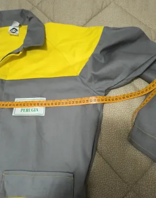 Giacca da lavoro uomo grigia e gialla nuova