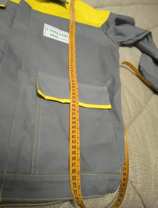 Giacca da lavoro uomo grigia e gialla nuova