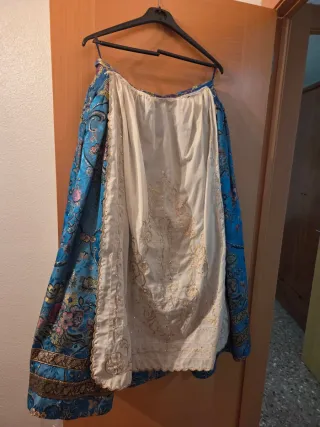 Traje de Fallera Azul y Multicolor