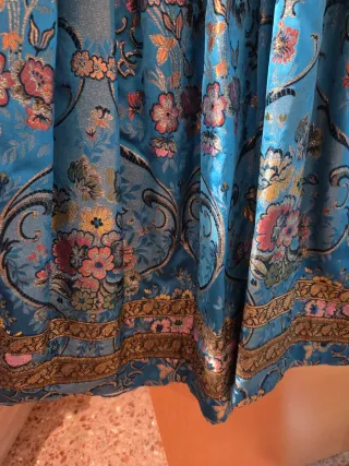 Traje de Fallera Azul y Multicolor