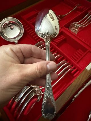 Set di posate Christofle Marly Argento 110 Pezzi