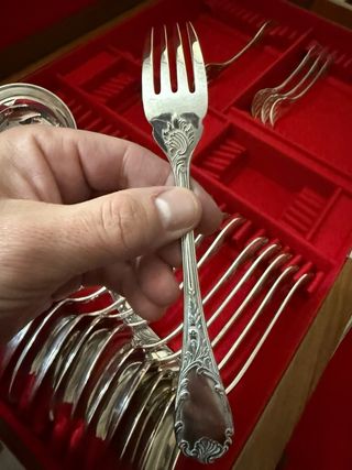 Set di posate Christofle Marly Argento 110 Pezzi